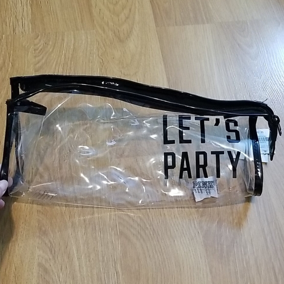 PINK let's party flip flops with travel bag size medium NWT - Picture 3 of 5